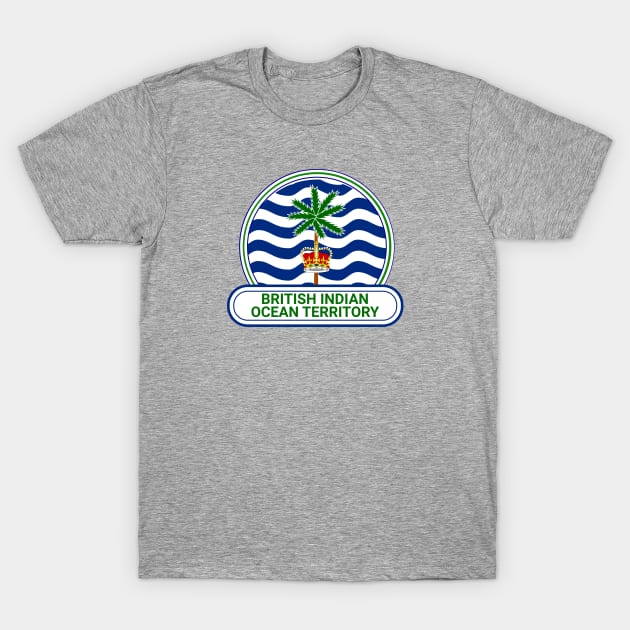 British Indian Ocean Territory Country Badge - British Indian Ocean Territory Flag T-Shirt by Yesteeyear